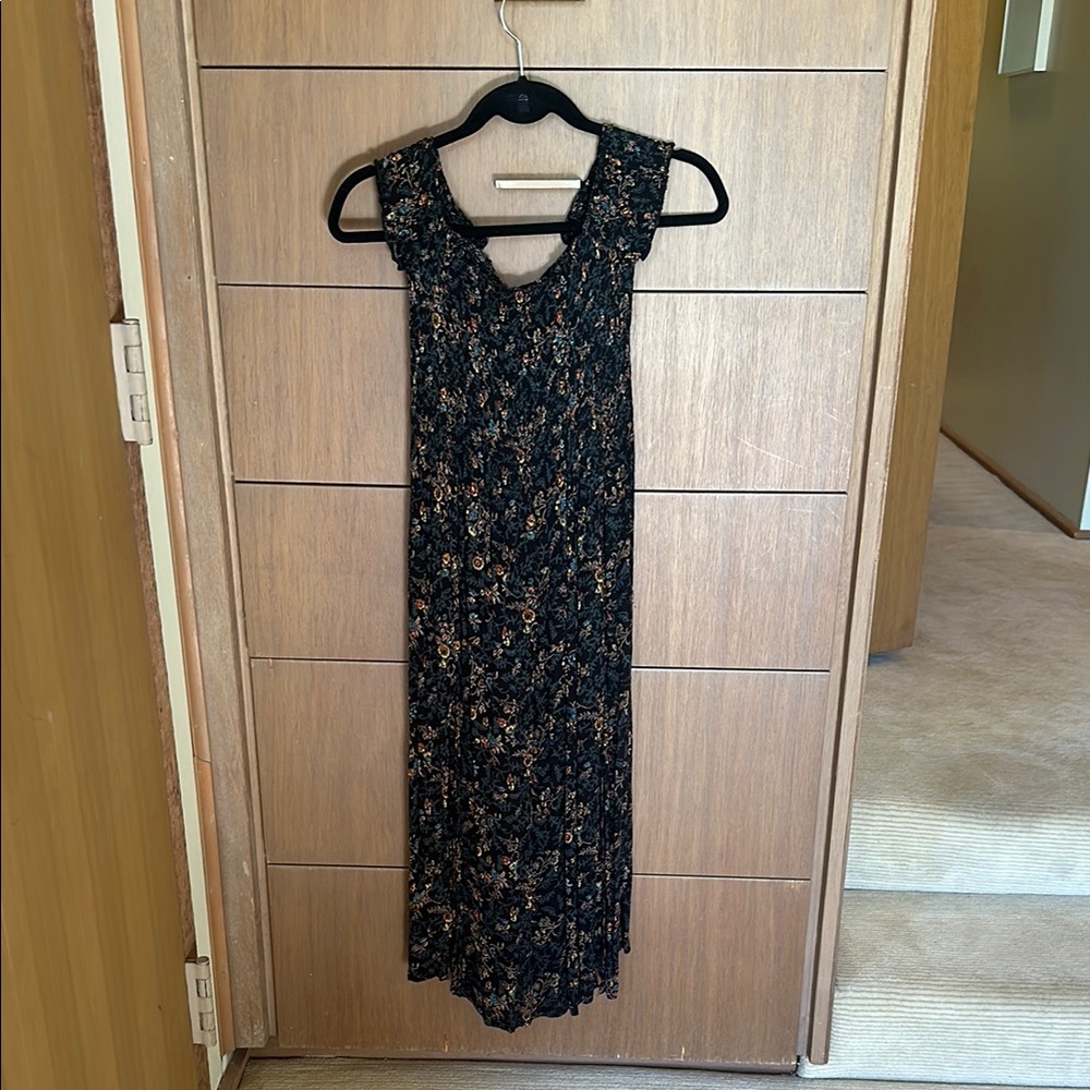 Kimchi Blue Black Floral Maxi Dress